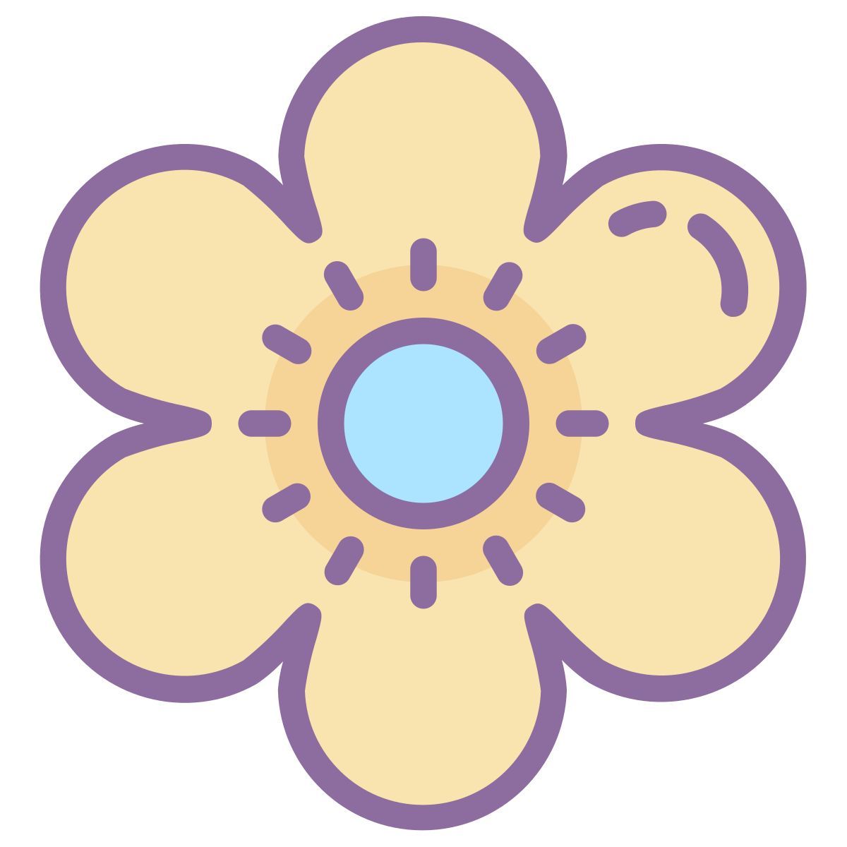 cute color style flower icon