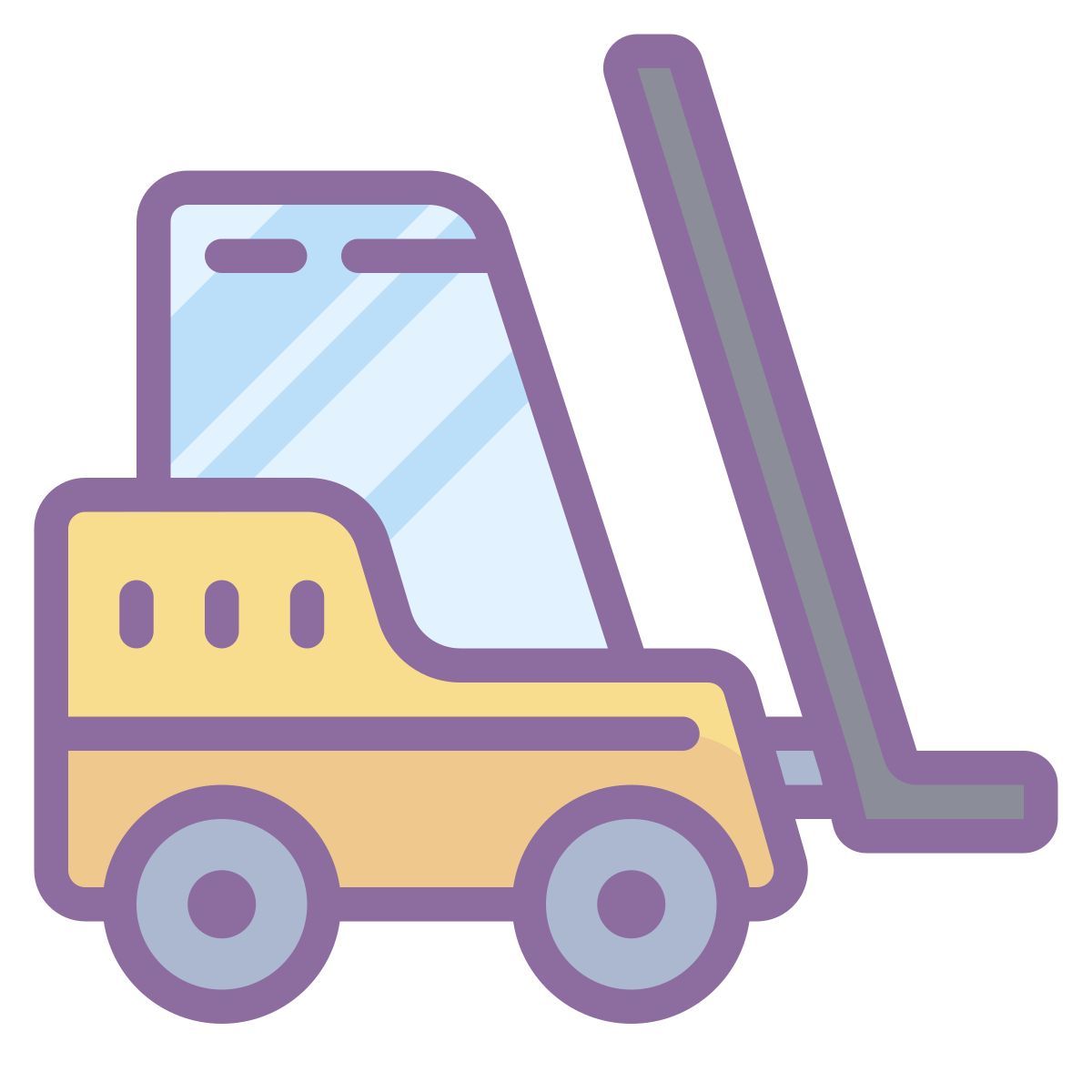 cute color style carrello elevatore icon