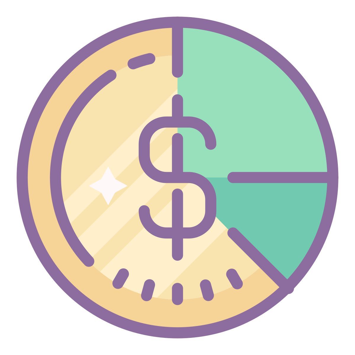 cute color style 基金会计 icon