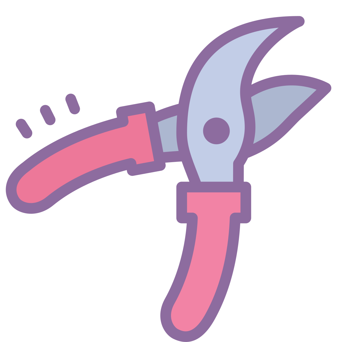cute color style garden shears icon