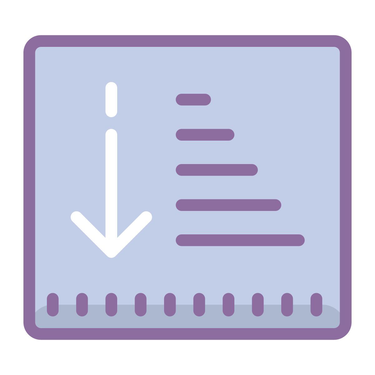 cute color style clasificación ascendente icon