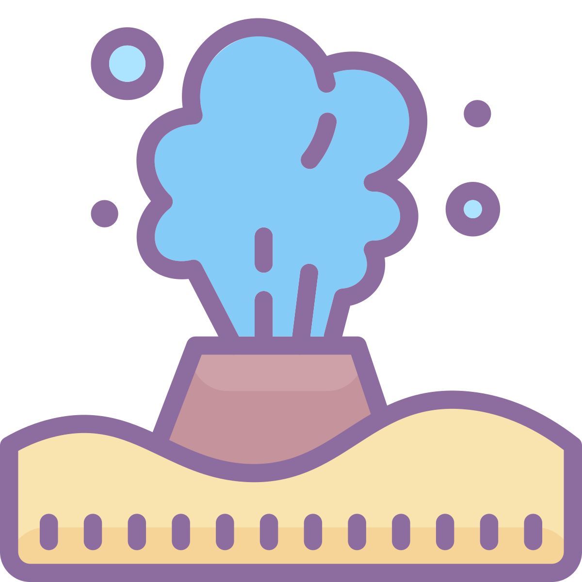 cute color style geyser icon