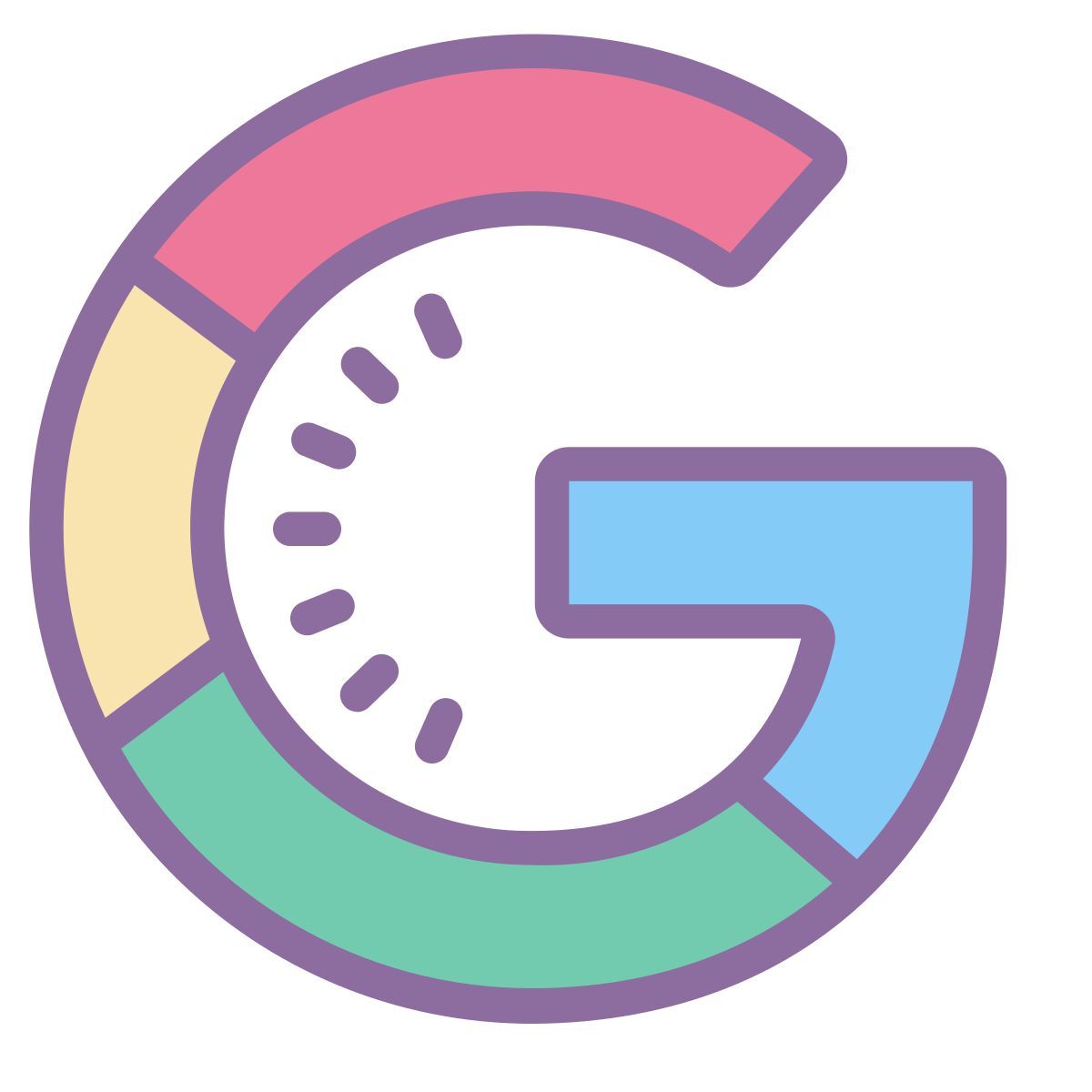 cute color style google icon