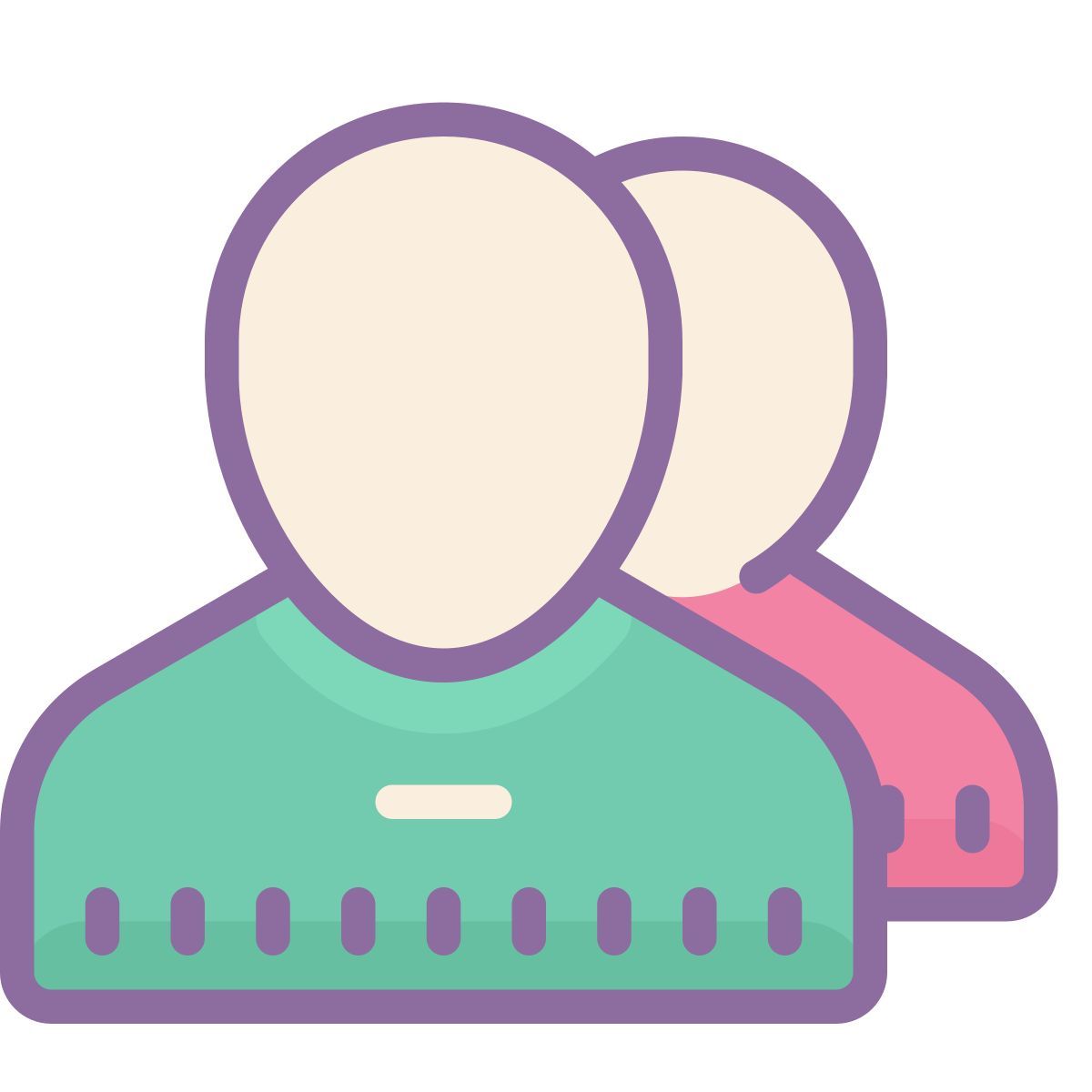 cute color style grupos de usuarios icon