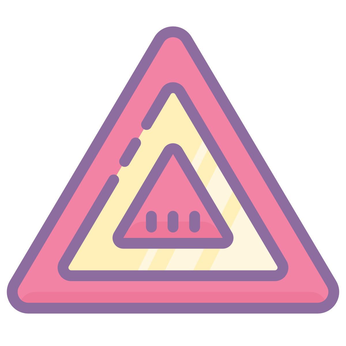 cute color style 위험 경고 점멸 장치 icon