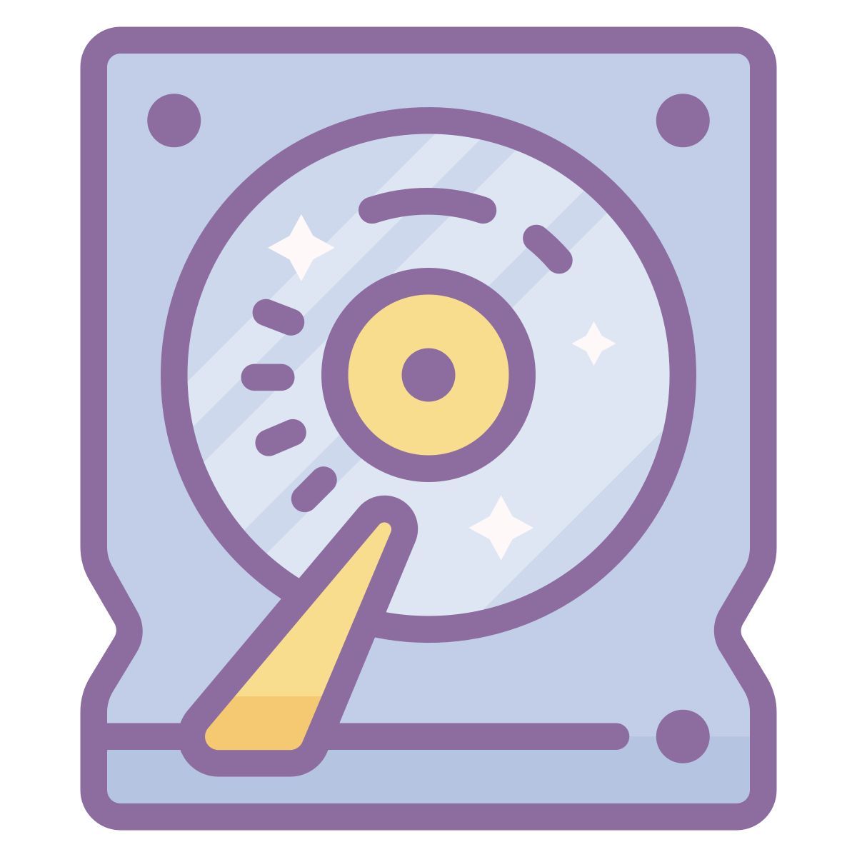 cute color style disco rigido icon