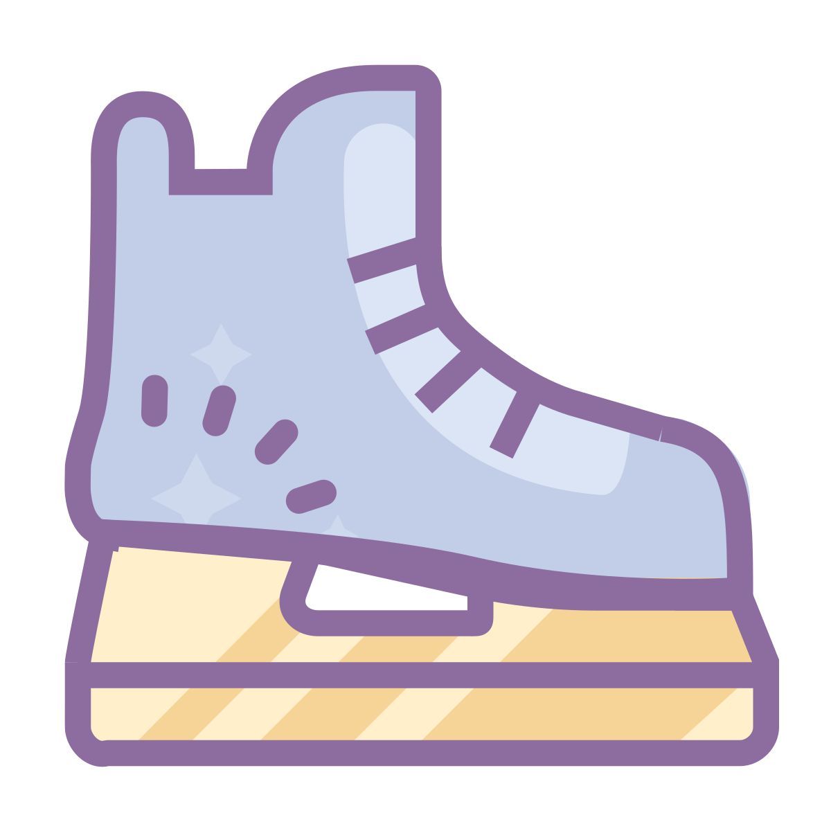 cute color style 曲棍球溜冰鞋 icon