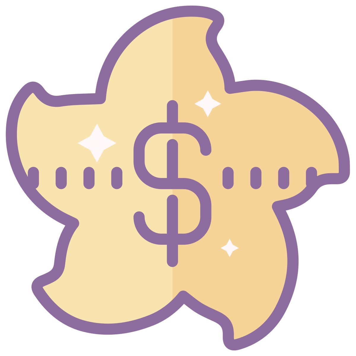 cute color style dólar de hong kong icon