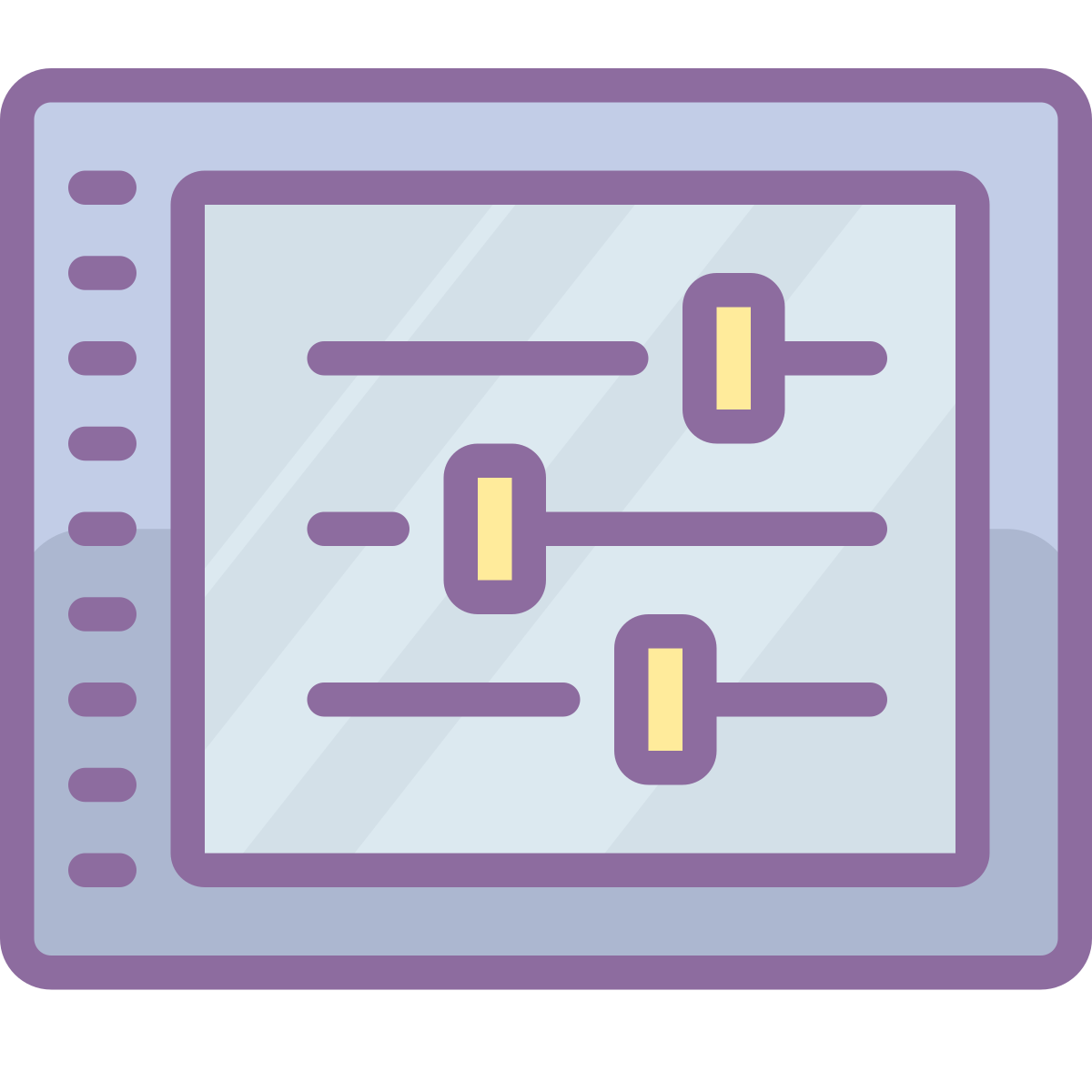 cute color style horizontal settings mixer  v3 icon