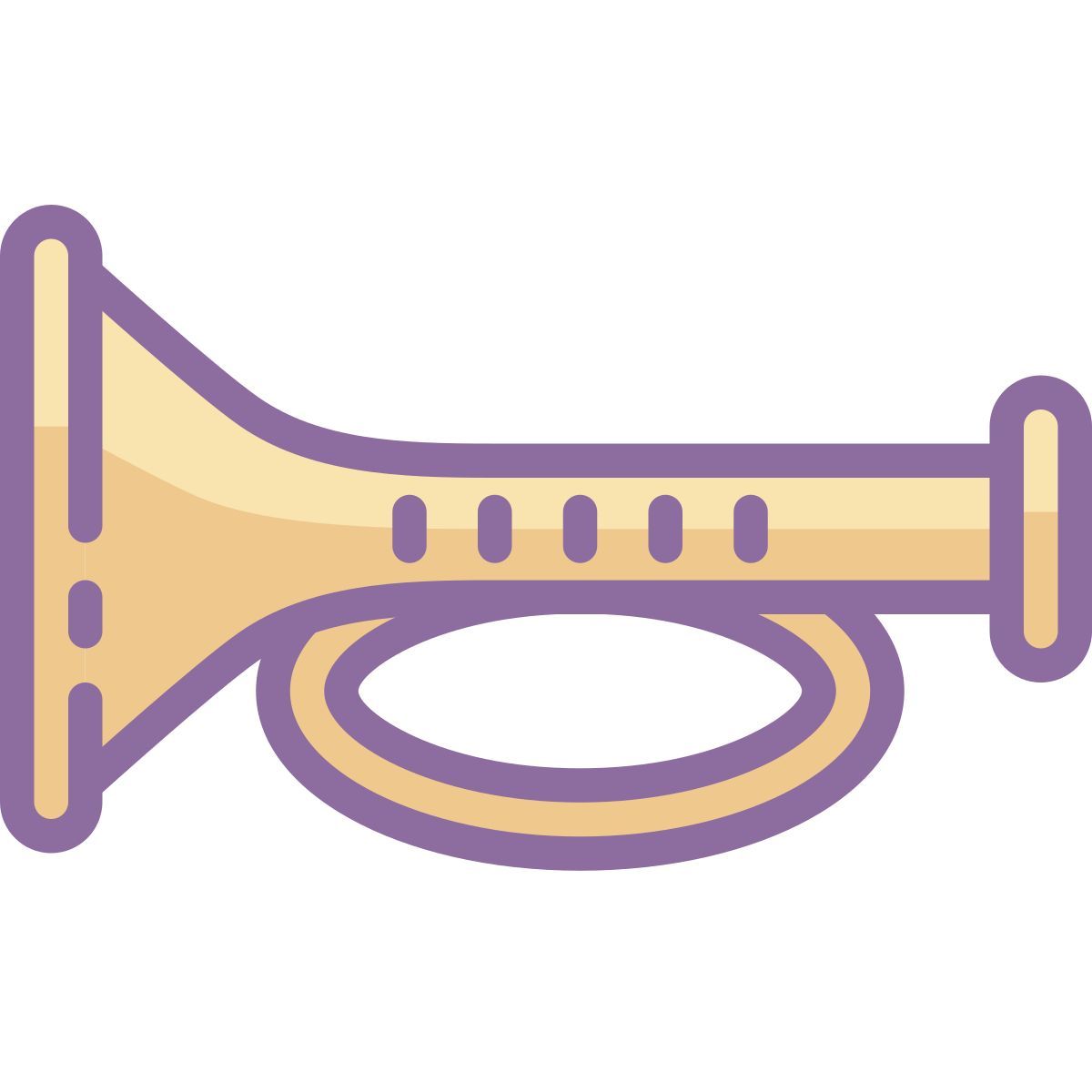 cute color style corno icon
