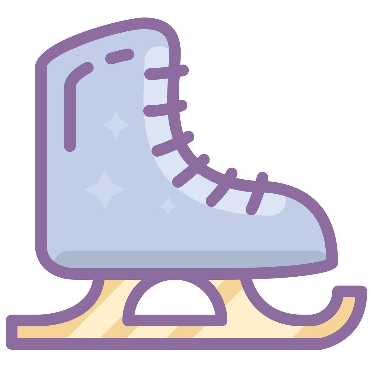 cute color style pattinaggio sul ghiaccio icon