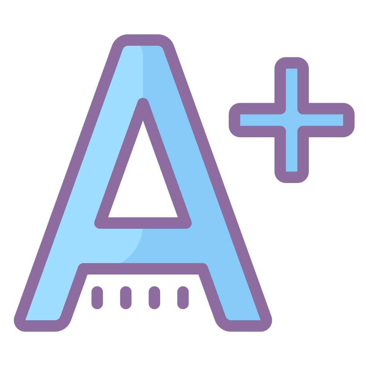 cute color style schrift vergrößern icon