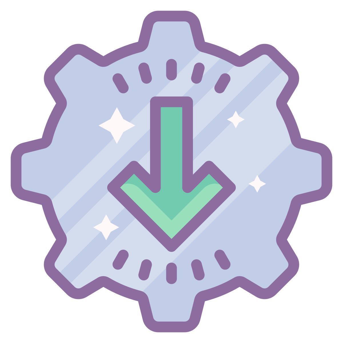 cute color style installing updates icon