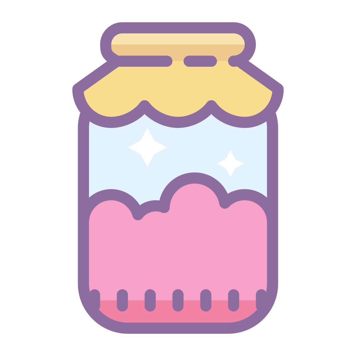 cute color style mermelada icon