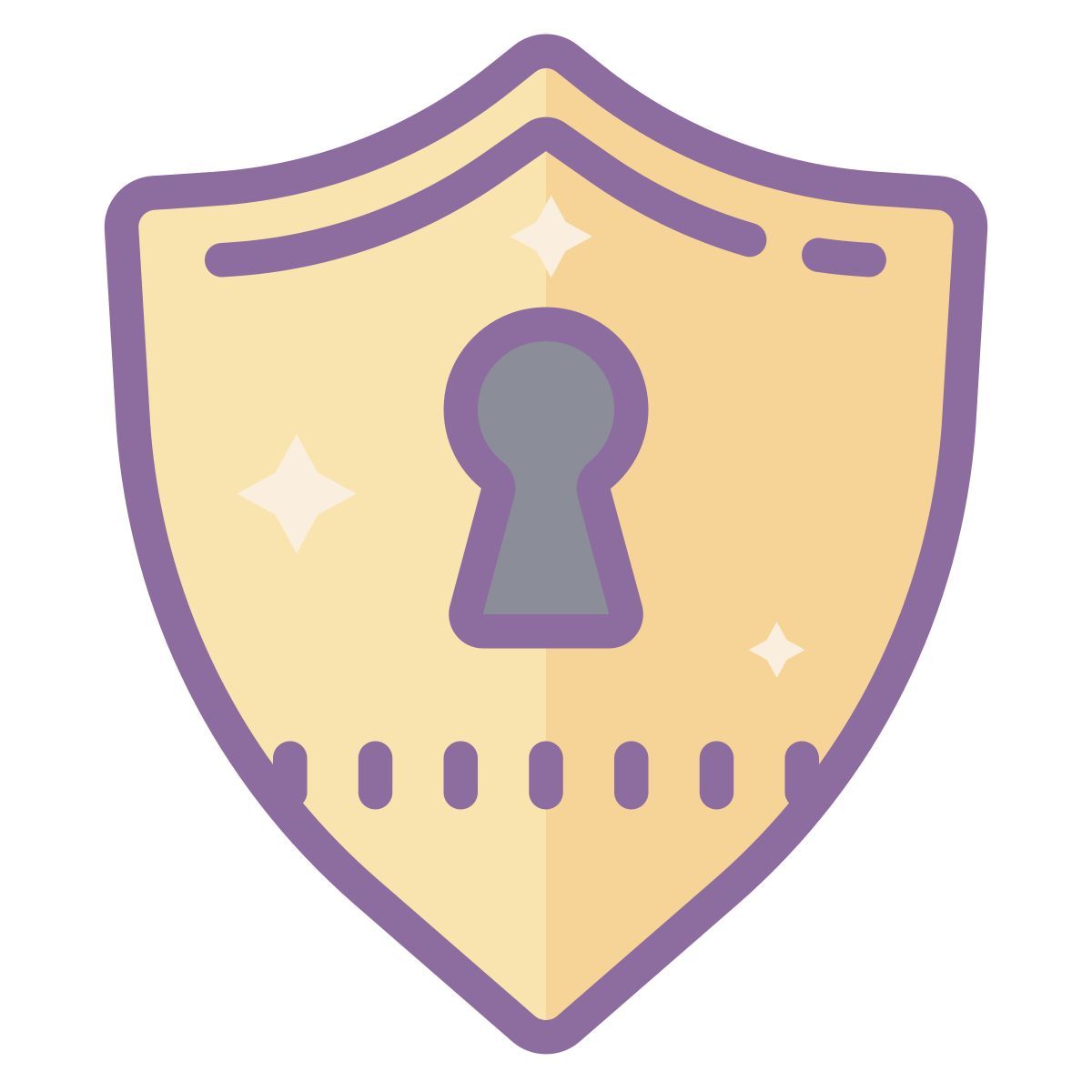 cute color style seguridad icon