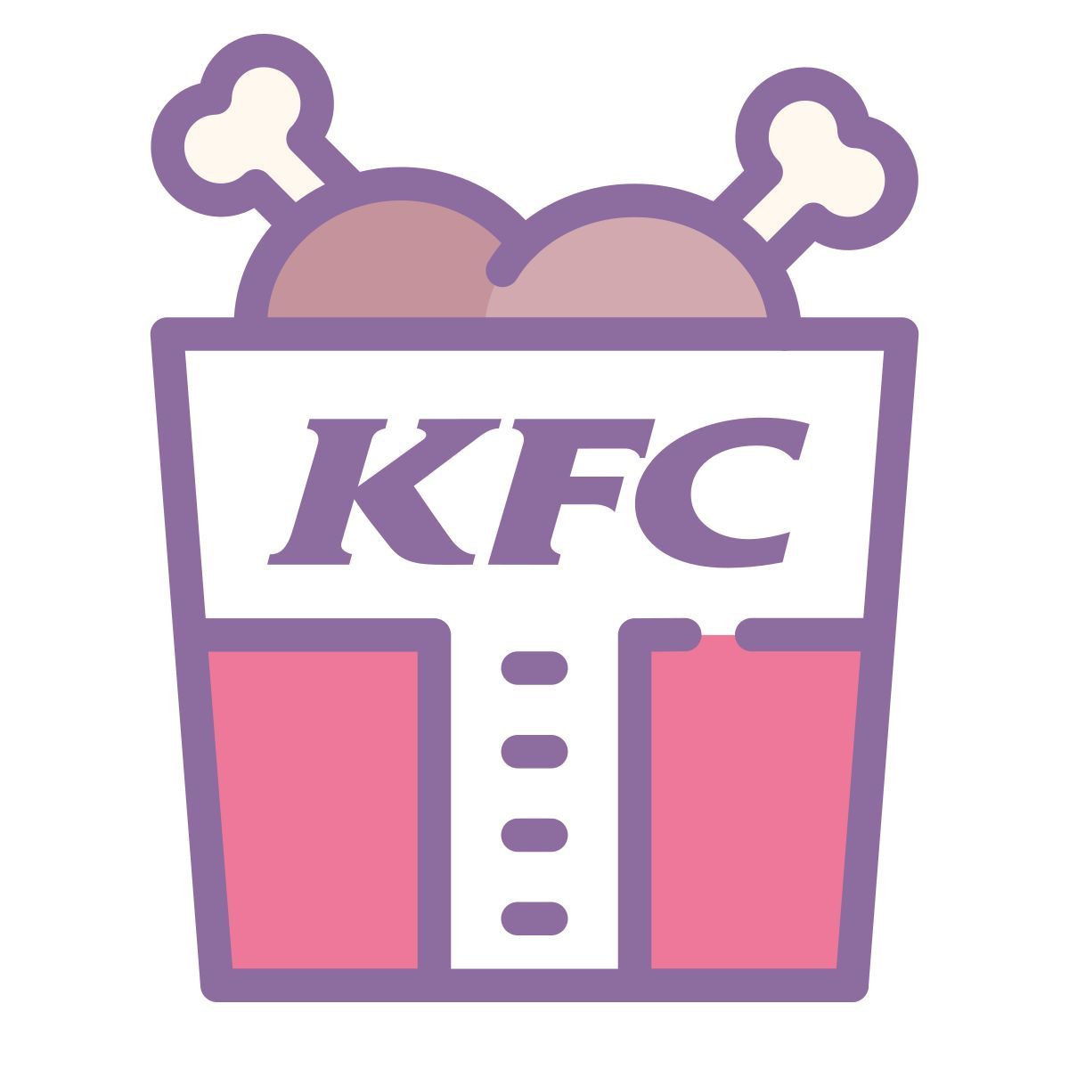 cute color style poulet kfc icon