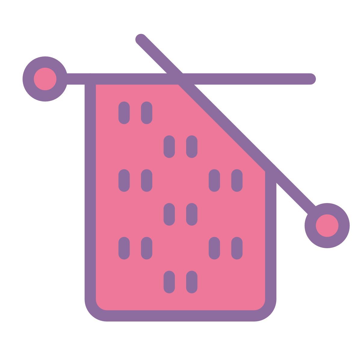 cute color style stricken icon