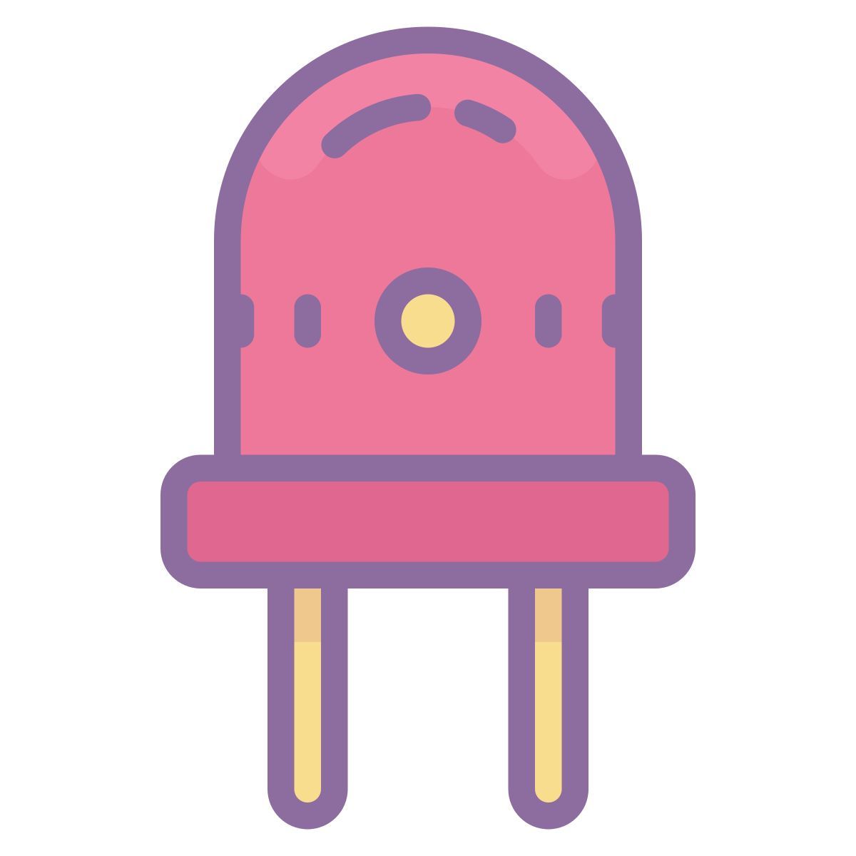 cute color style led diode icon