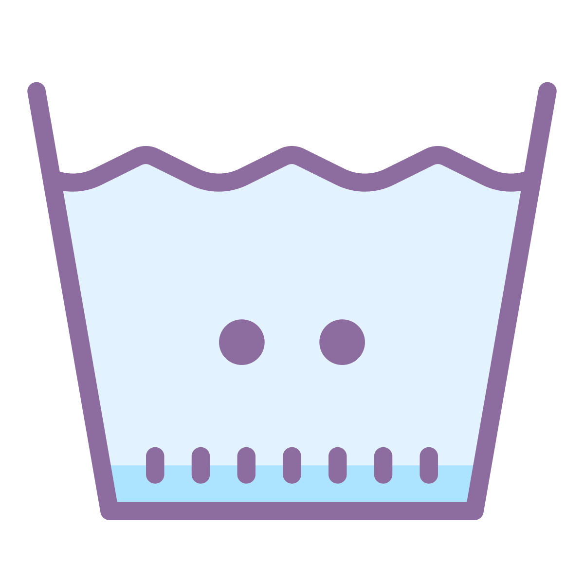 cute color style machine wash warm icon