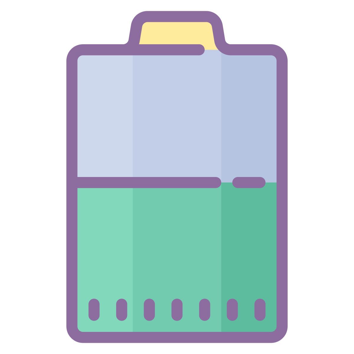 cute color style 半充电电池 icon