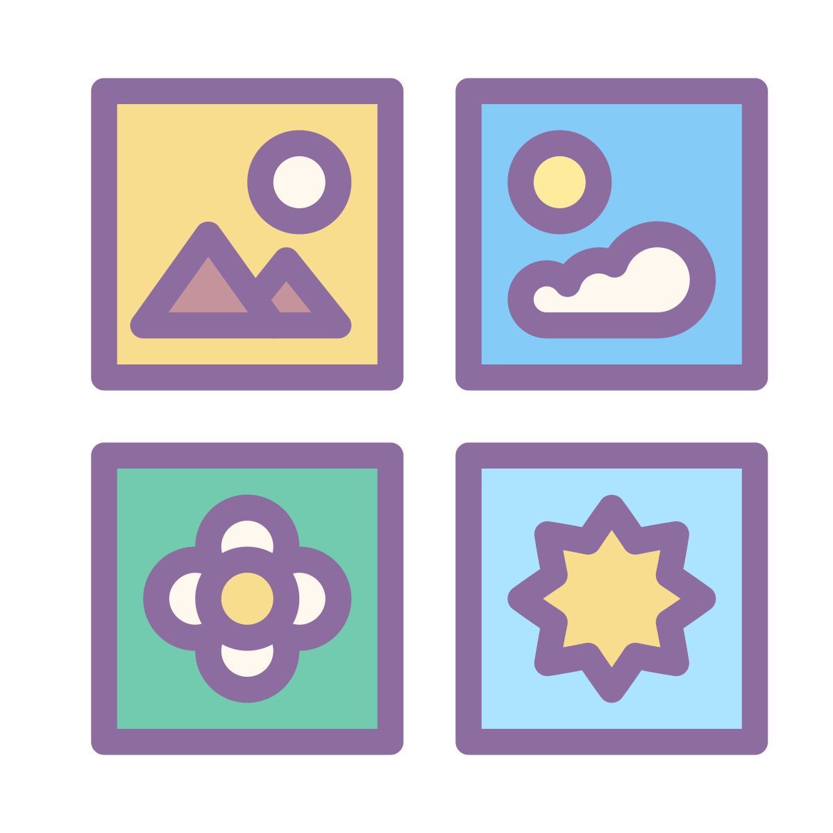 cute color style 이미지 미리보기 icon