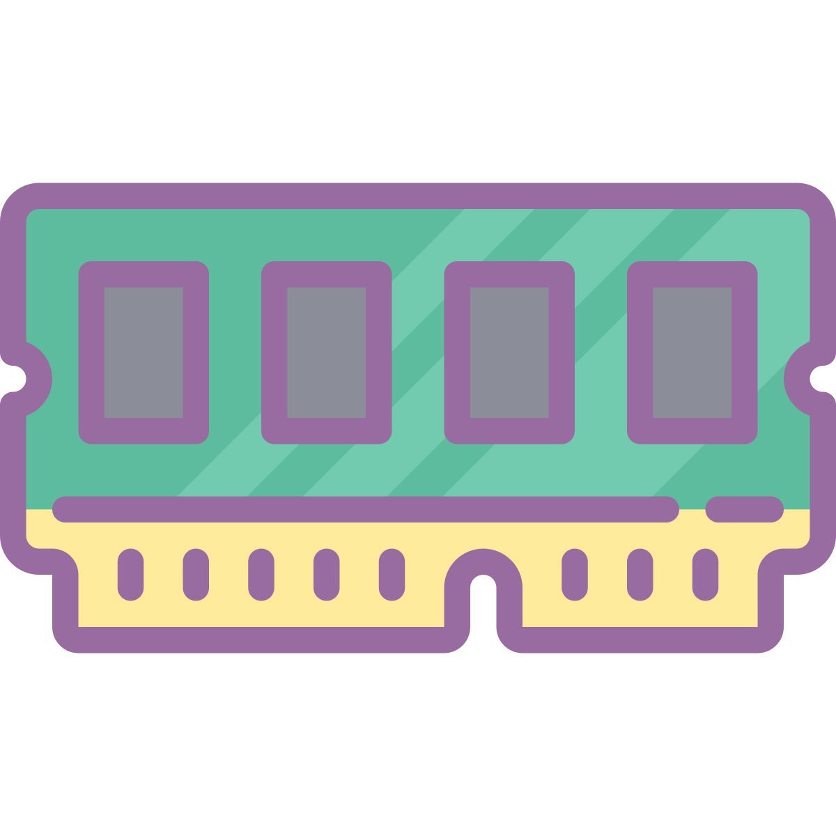 cute color style memory slot icon