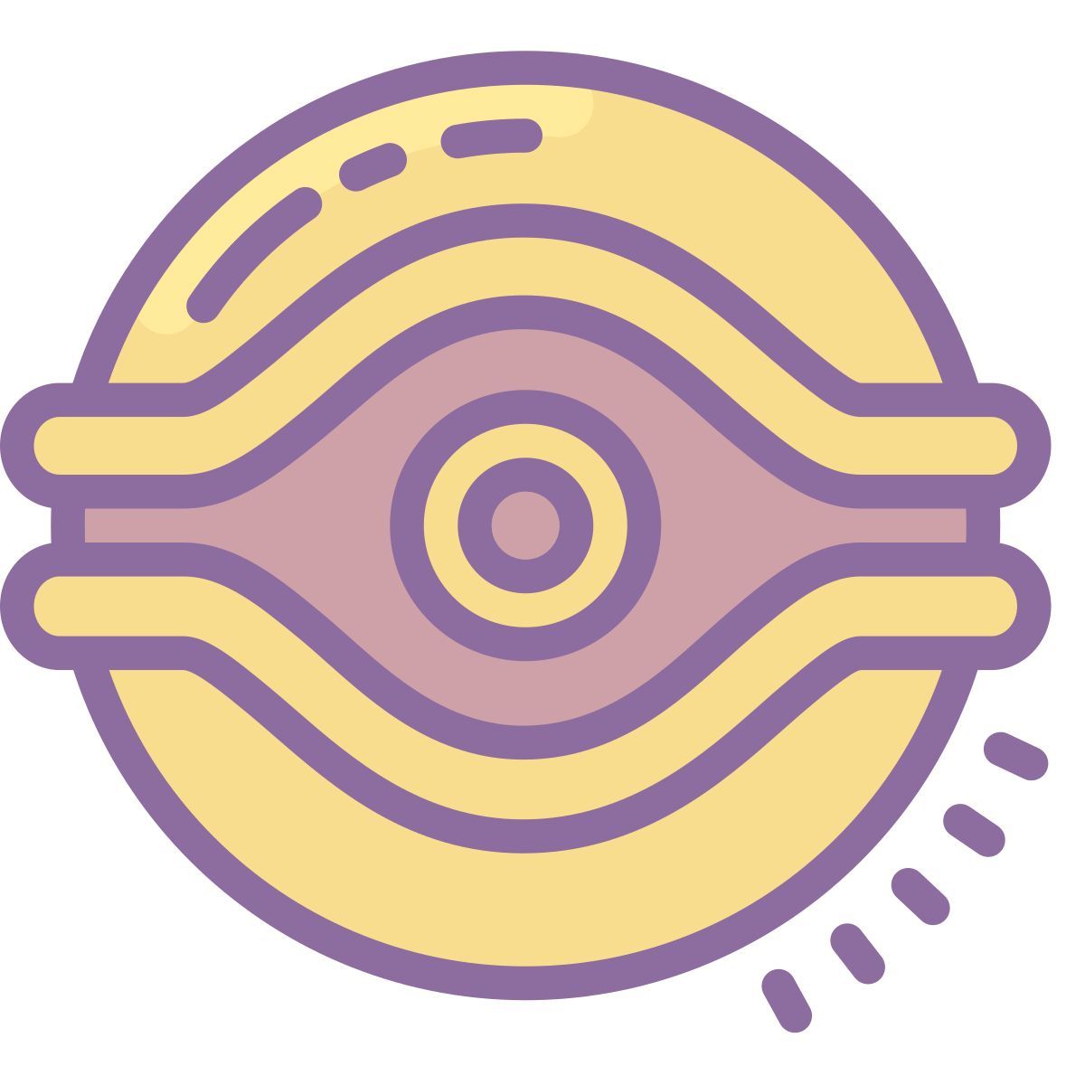 cute color style millenium eye icon