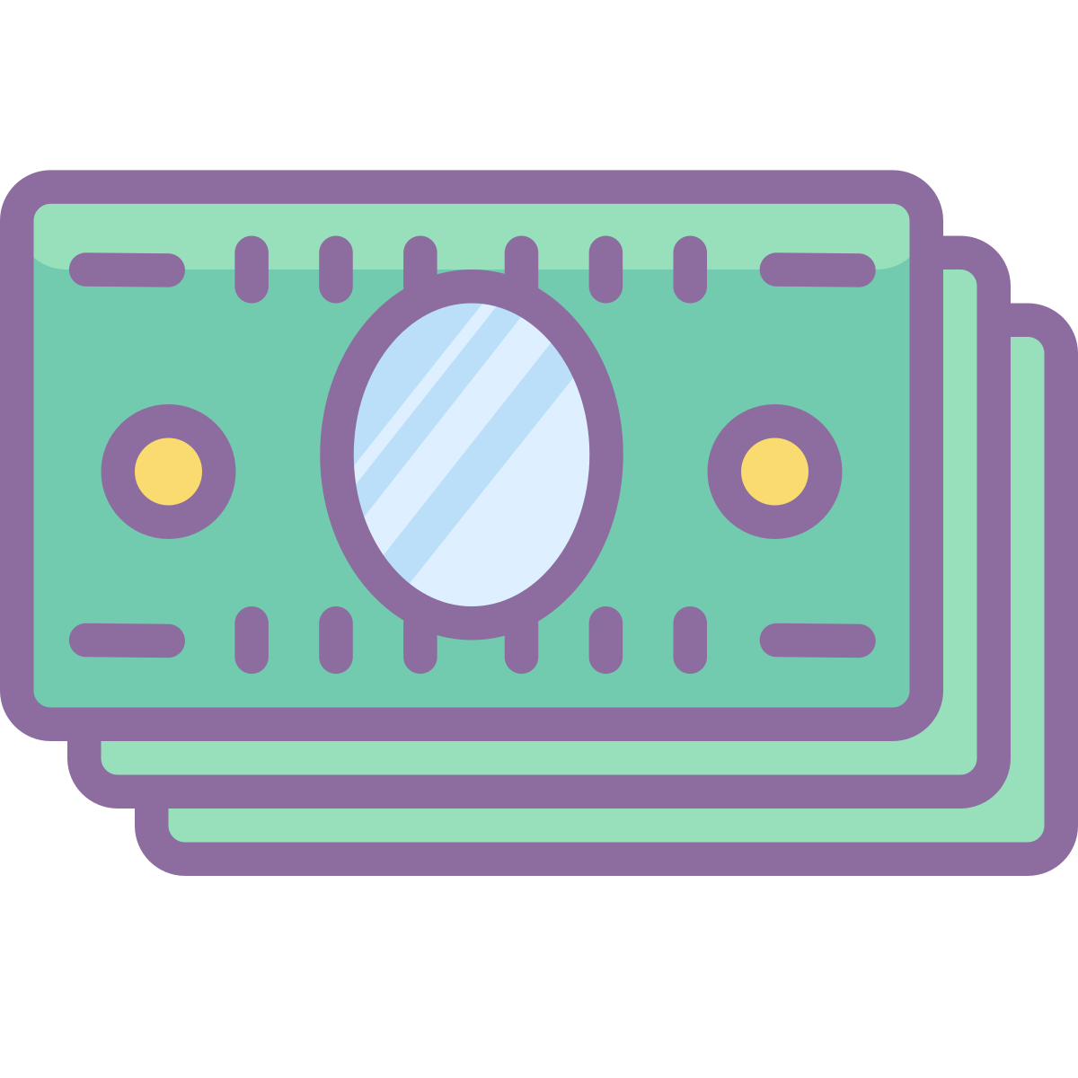 cute color style money  v2 icon