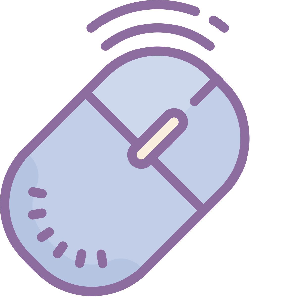 cute color style left click icon