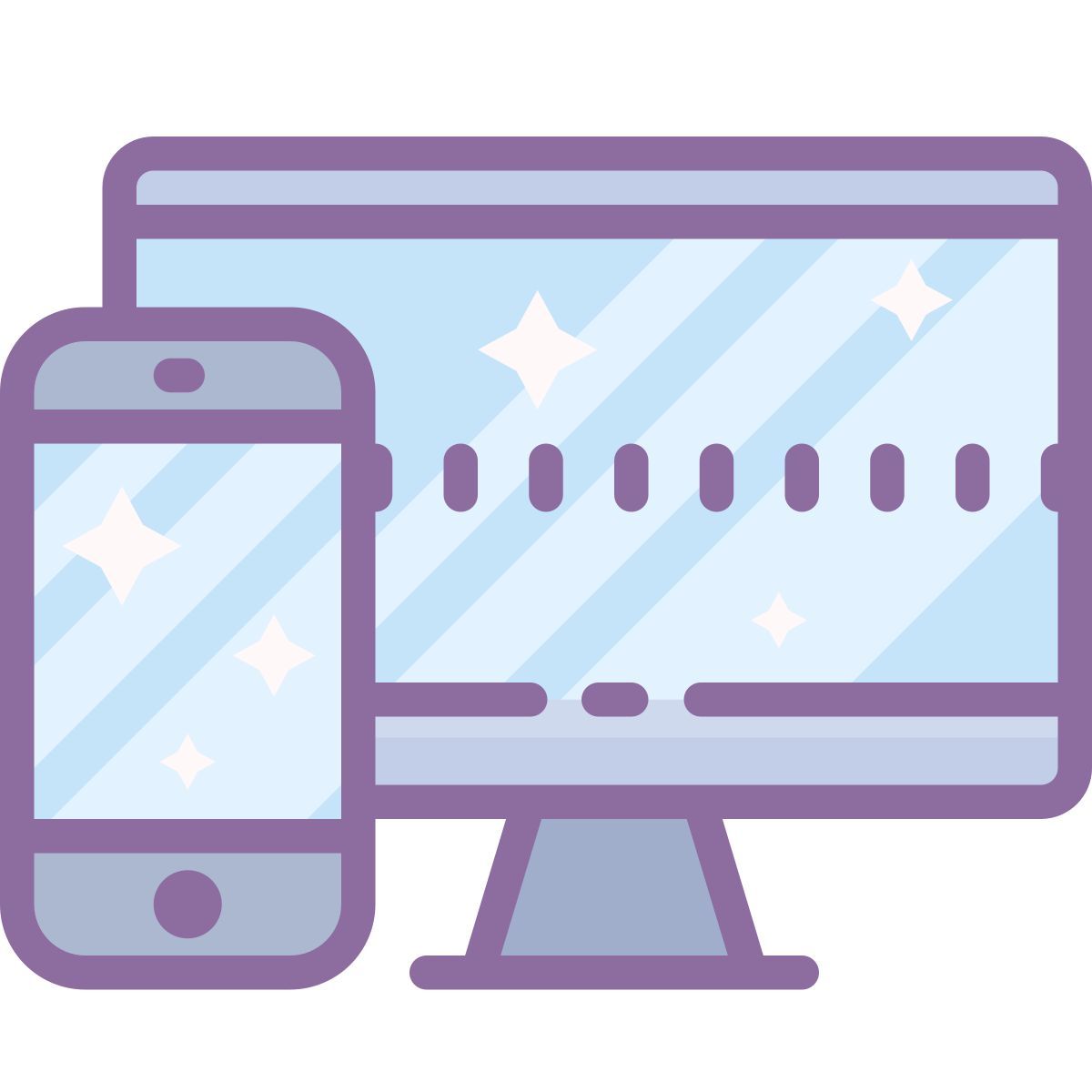 cute color style mehrere geräte icon