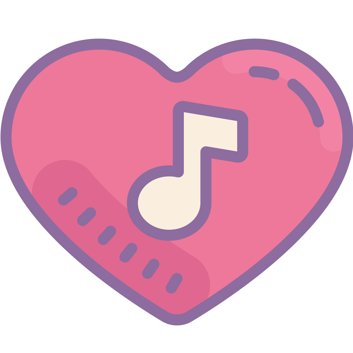 cute color style music heart  v2 icon
