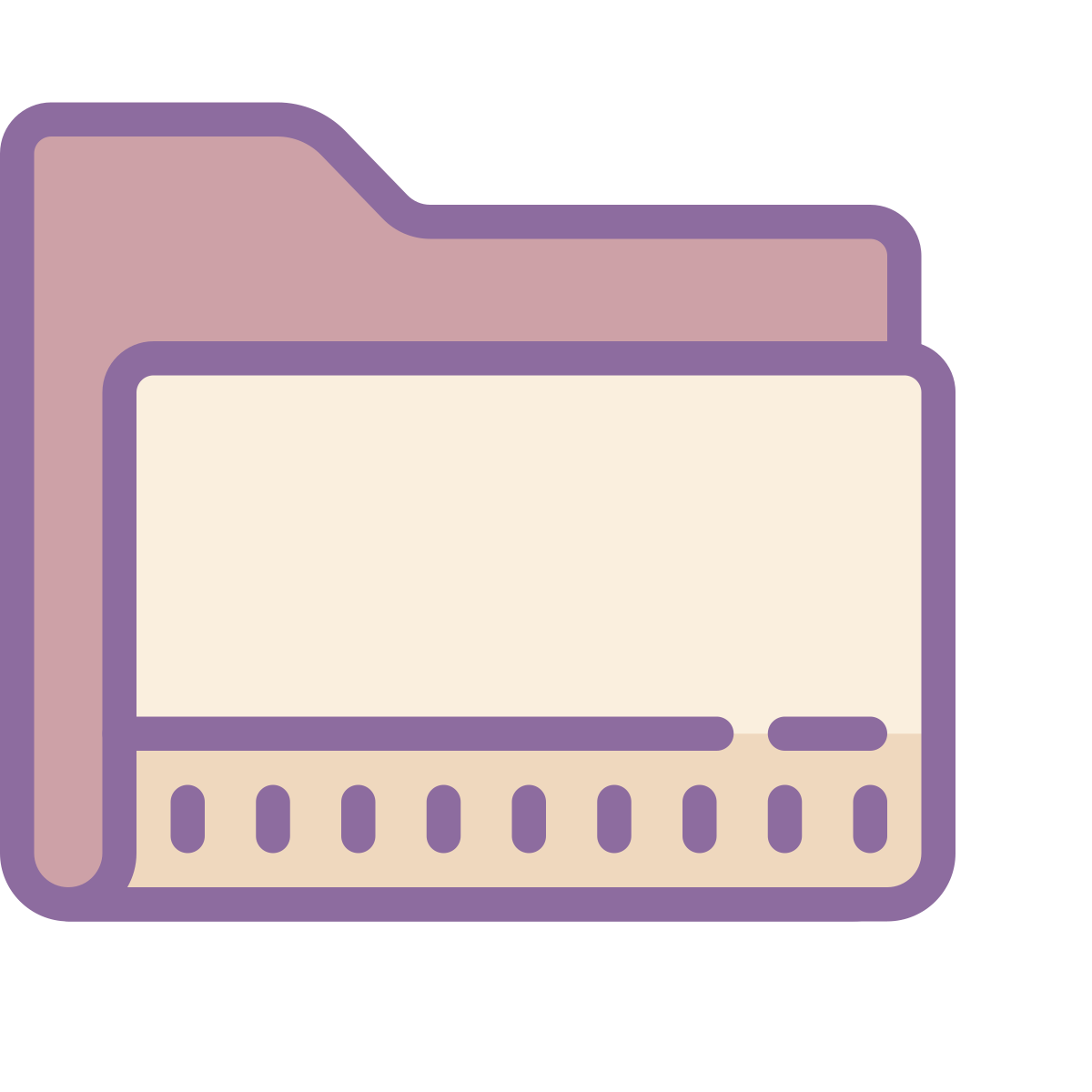 cute color style opened folder  v2 icon