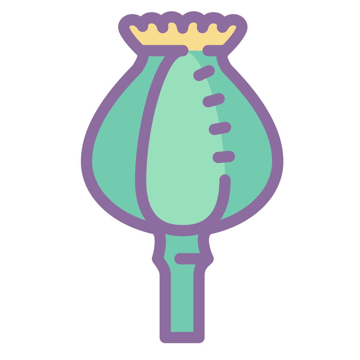 cute color style 양귀비 icon