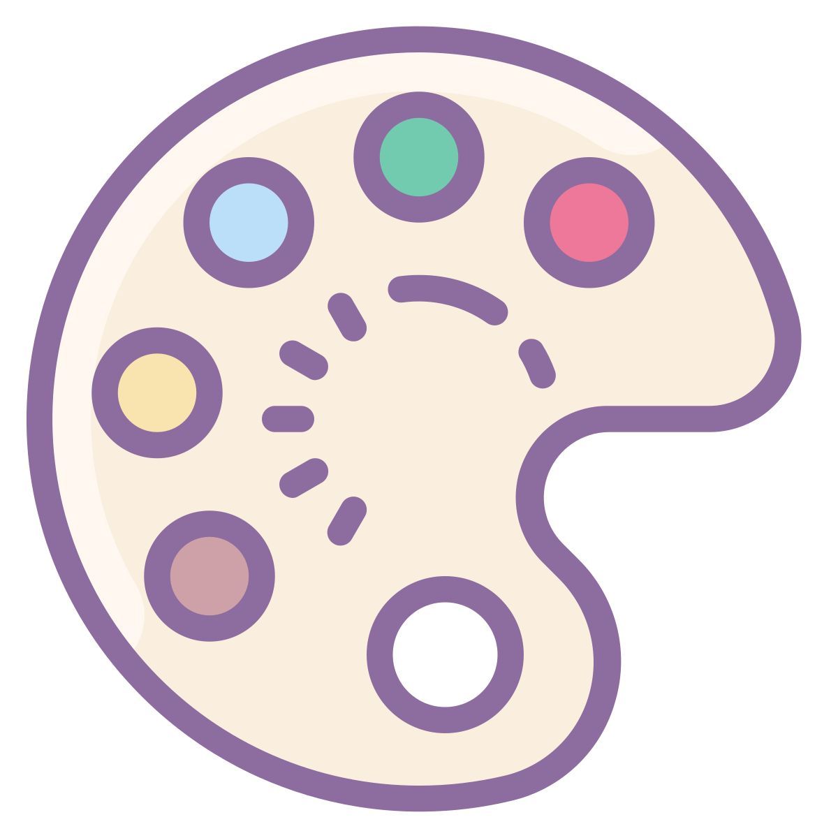 cute color style 팔레트 페인트 icon