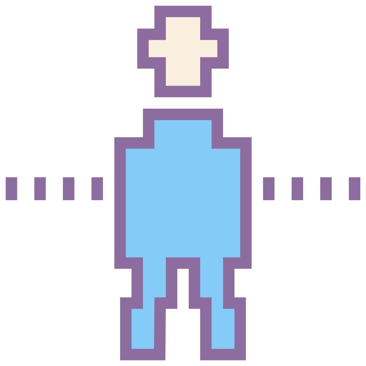 cute color style 픽셀맨 icon