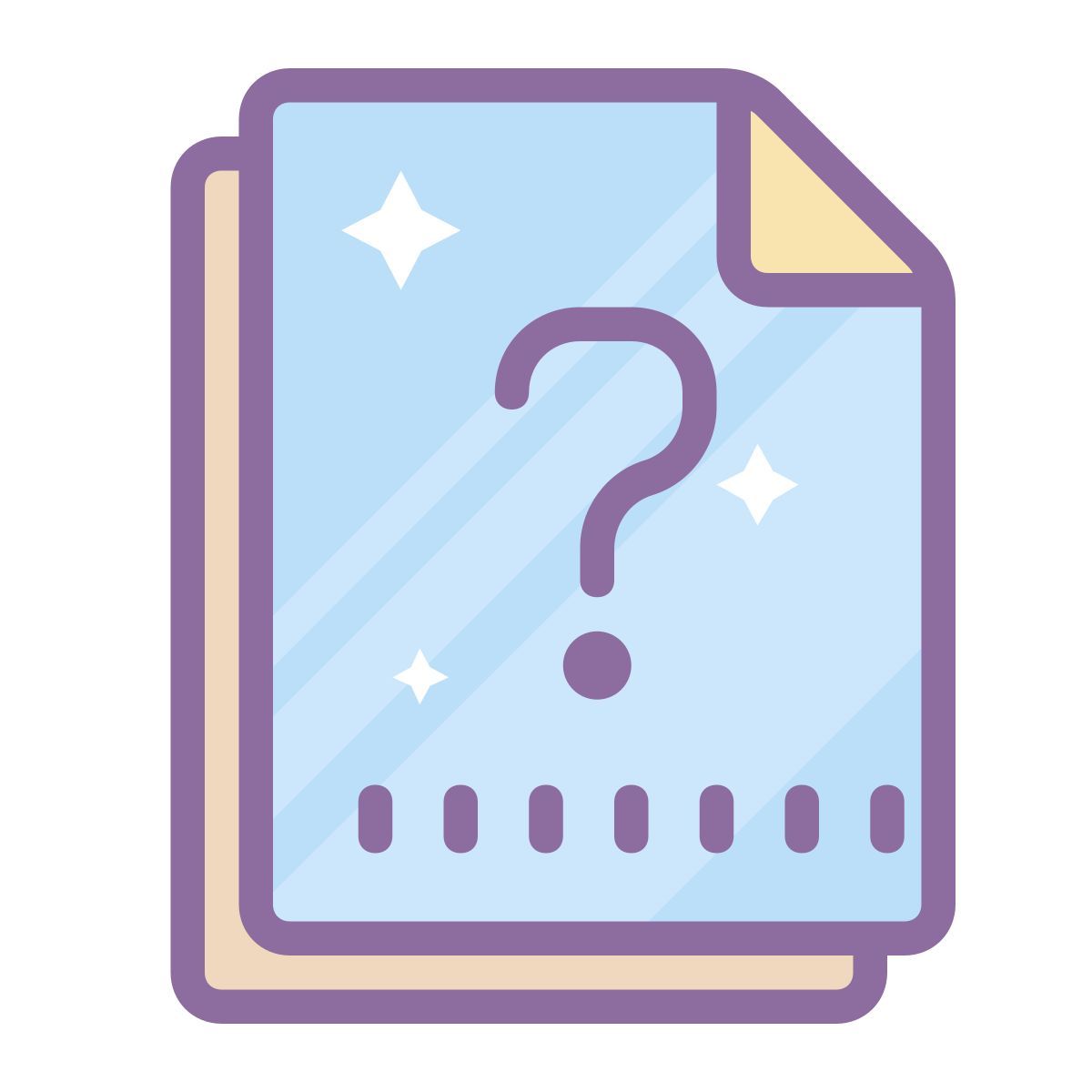 cute color style questions icon
