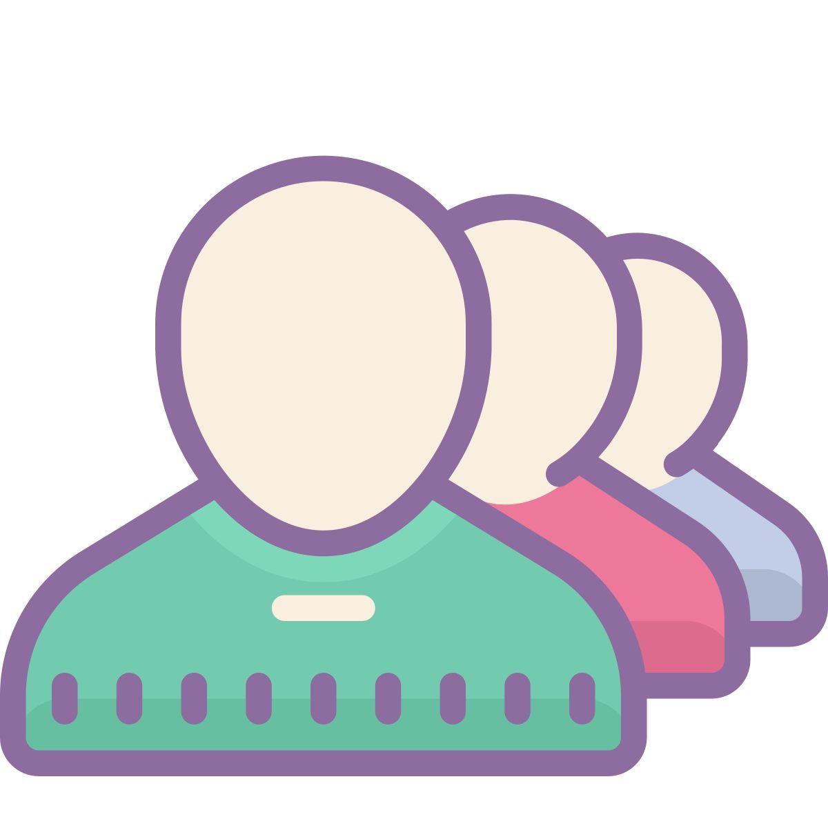 cute color style 队列 icon