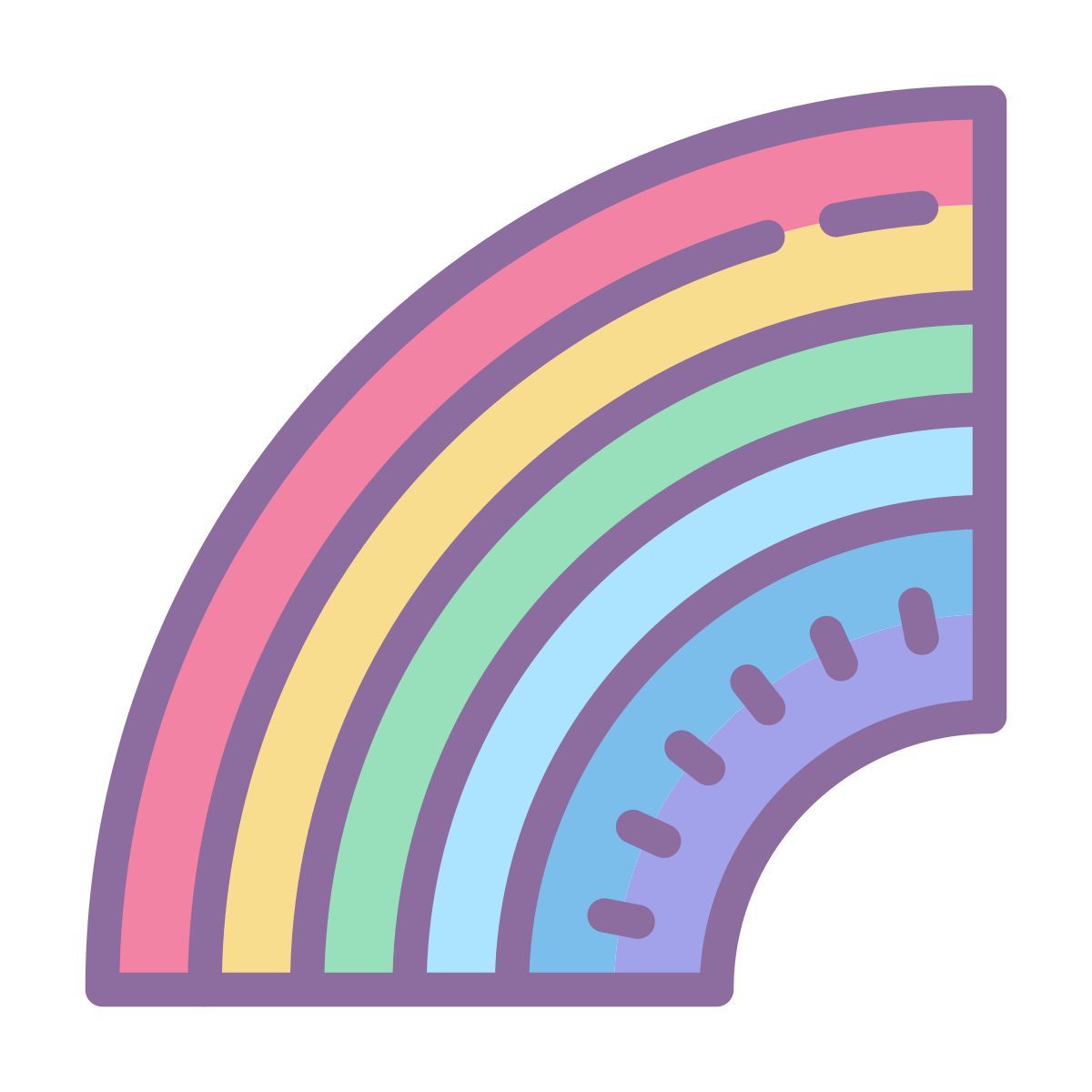 cute color style 무지개 icon