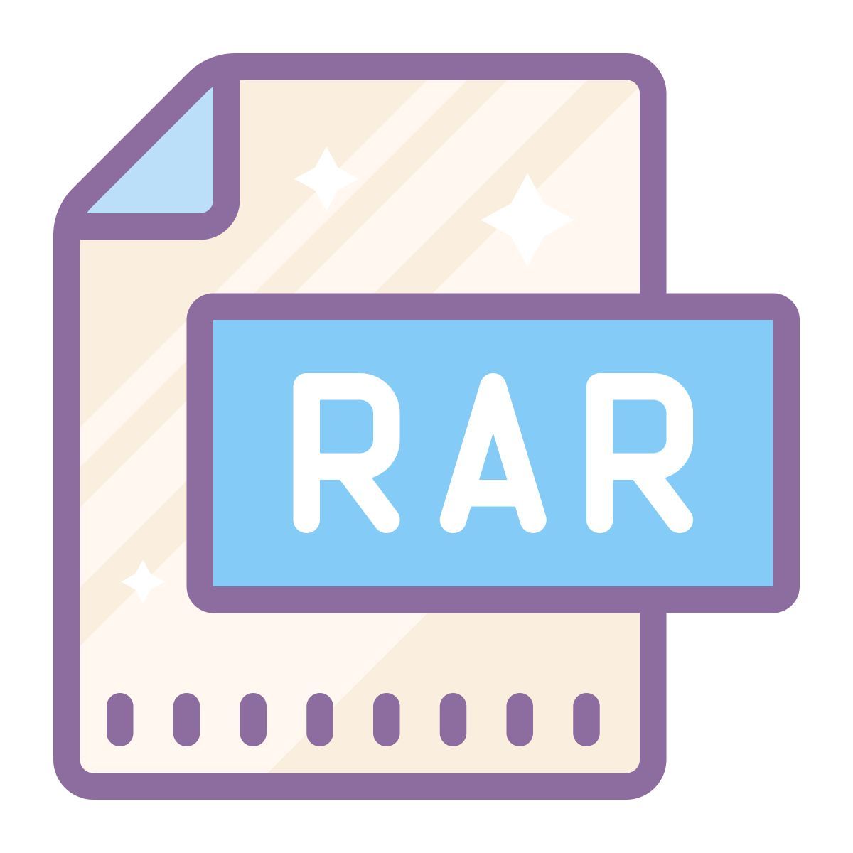 cute color style rar icon