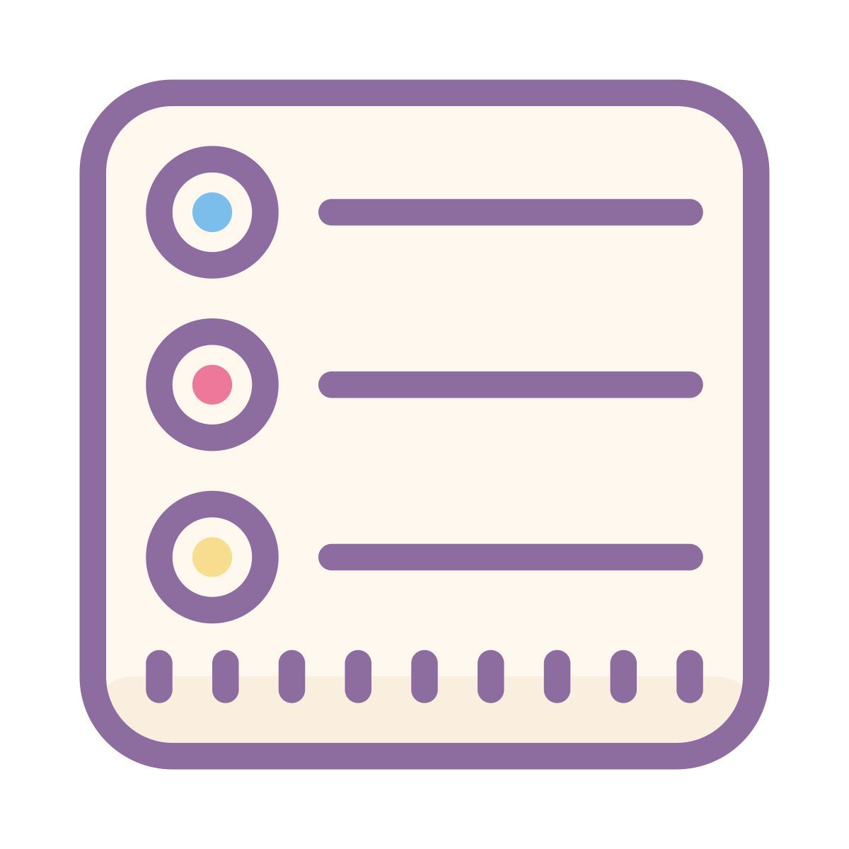 cute color style 알림 icon