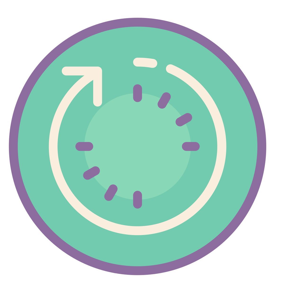 cute color style restart icon