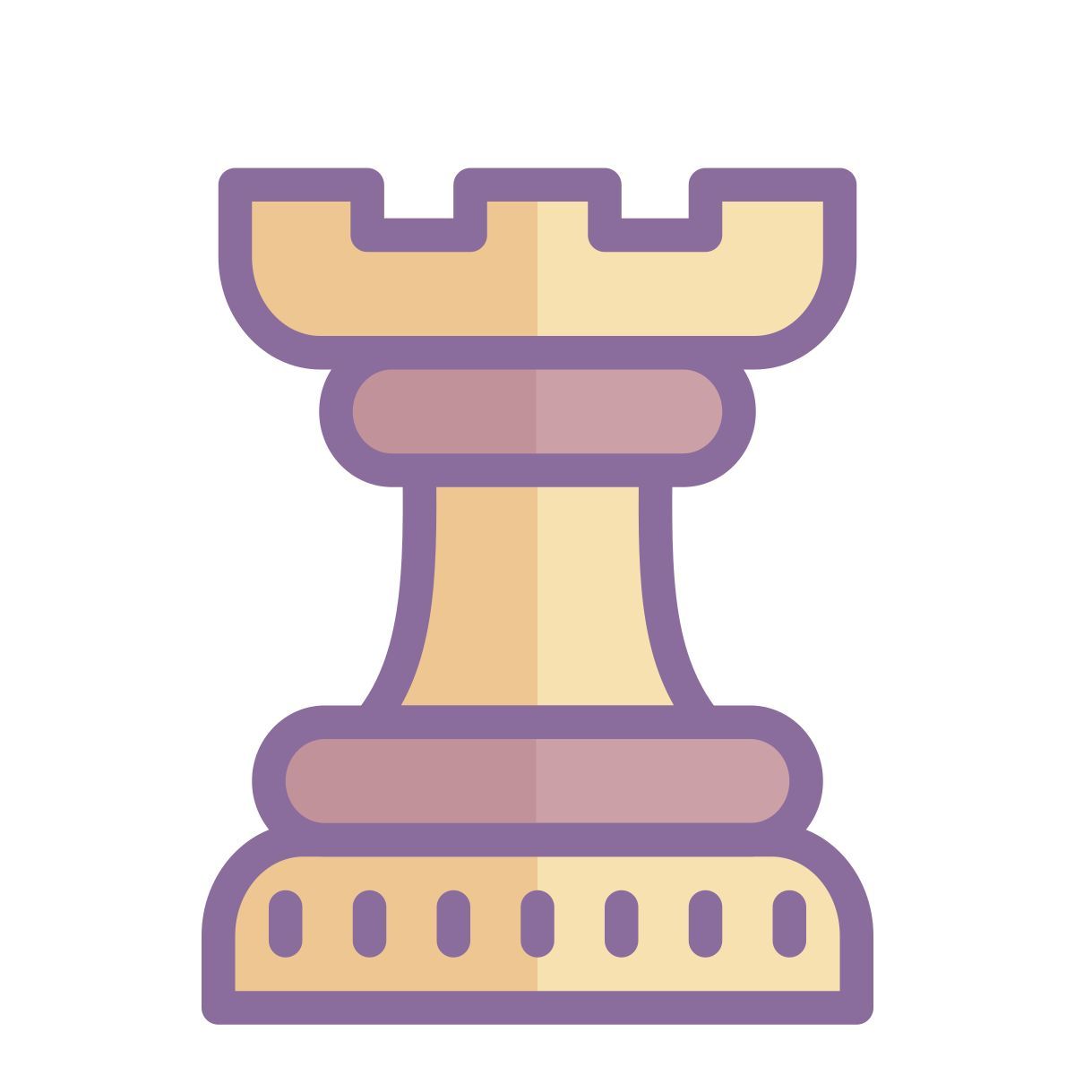 cute color style rook icon