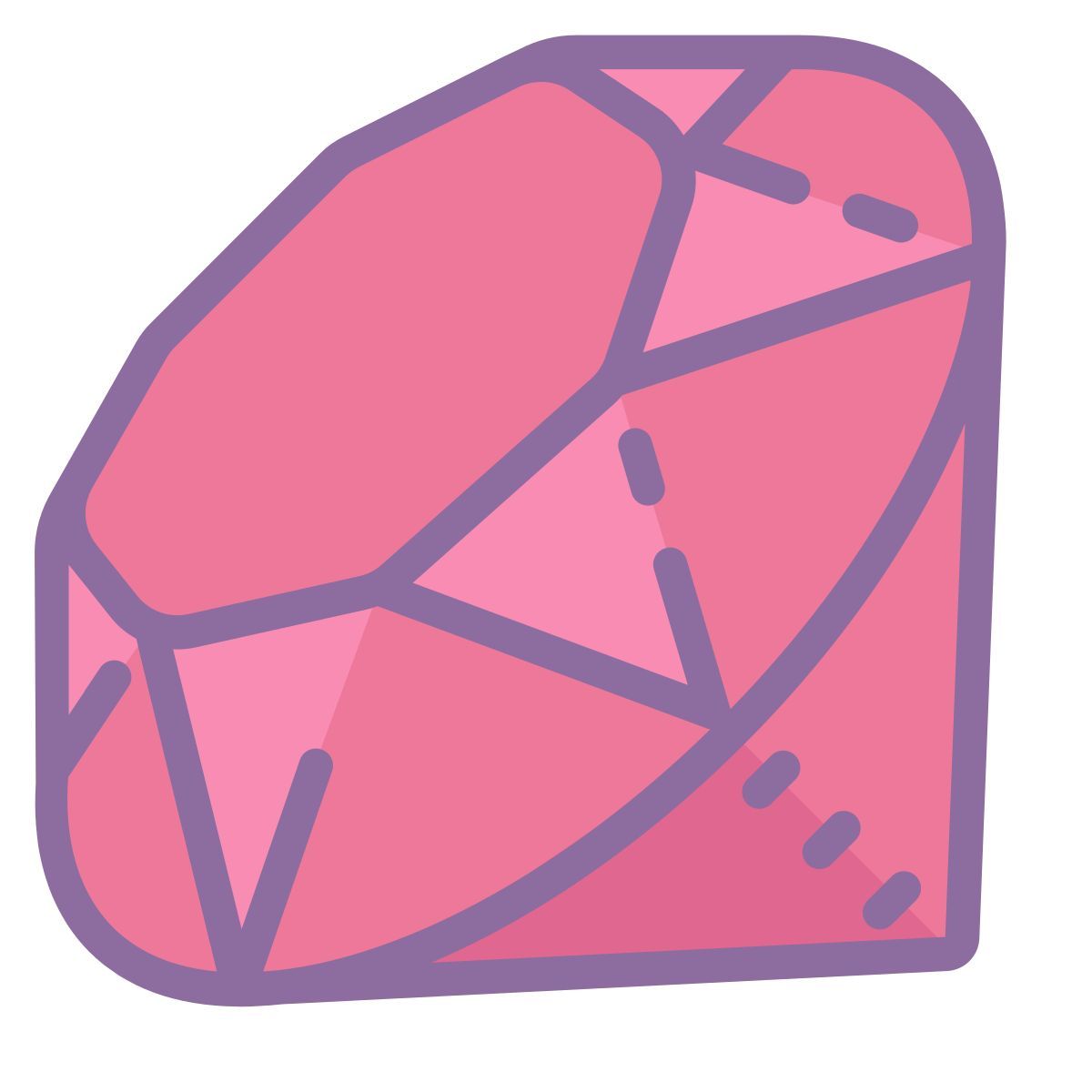 cute color style linguaggio di programmazione ruby icon