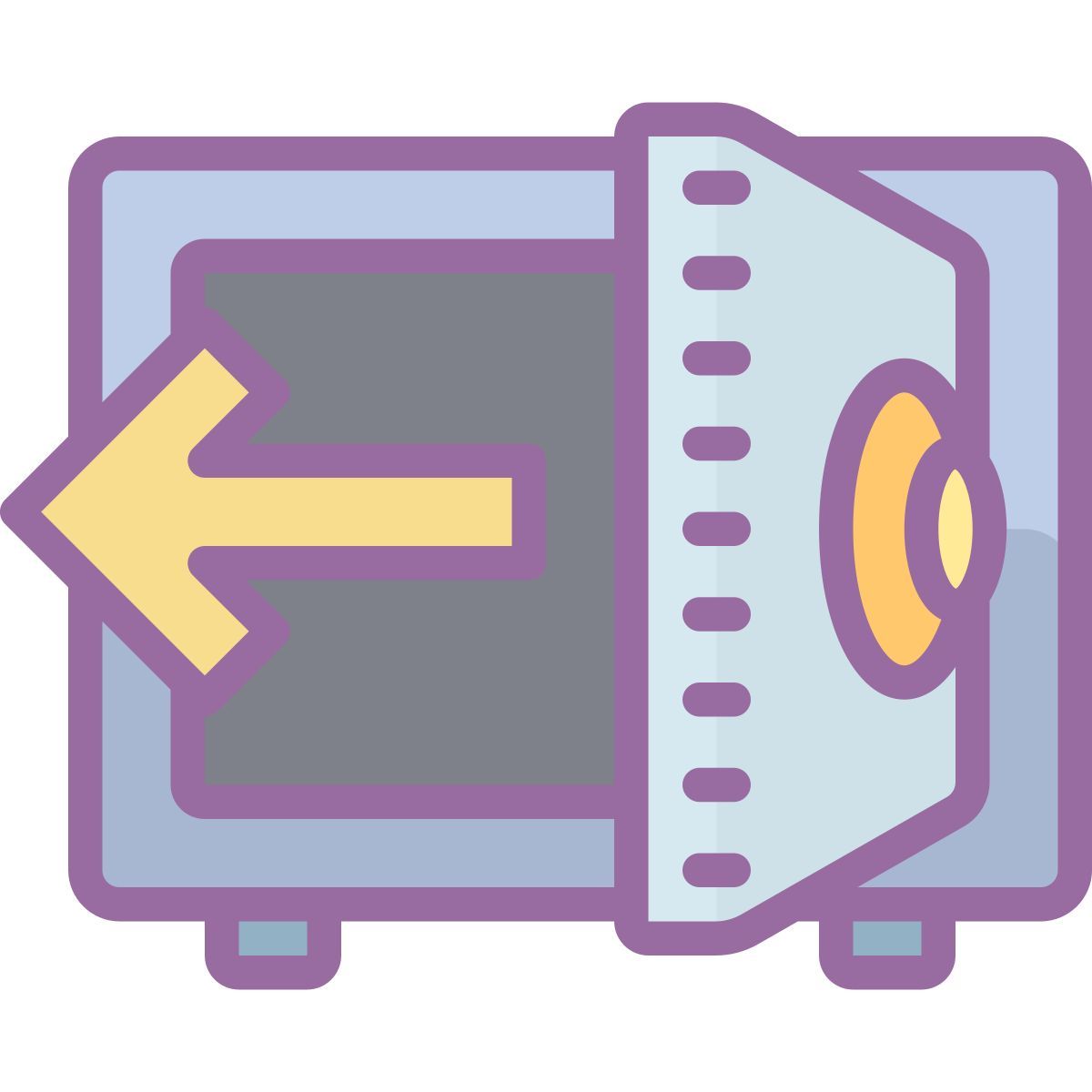 cute color style 안전 아웃 icon