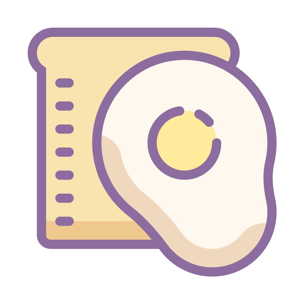 cute color style 三明治用煎蛋 icon