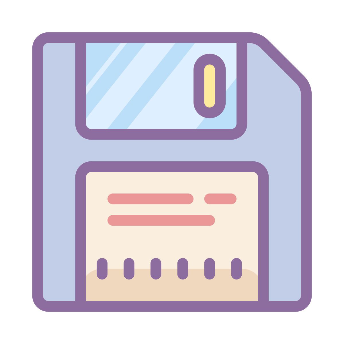 cute color style sauvegarder icon