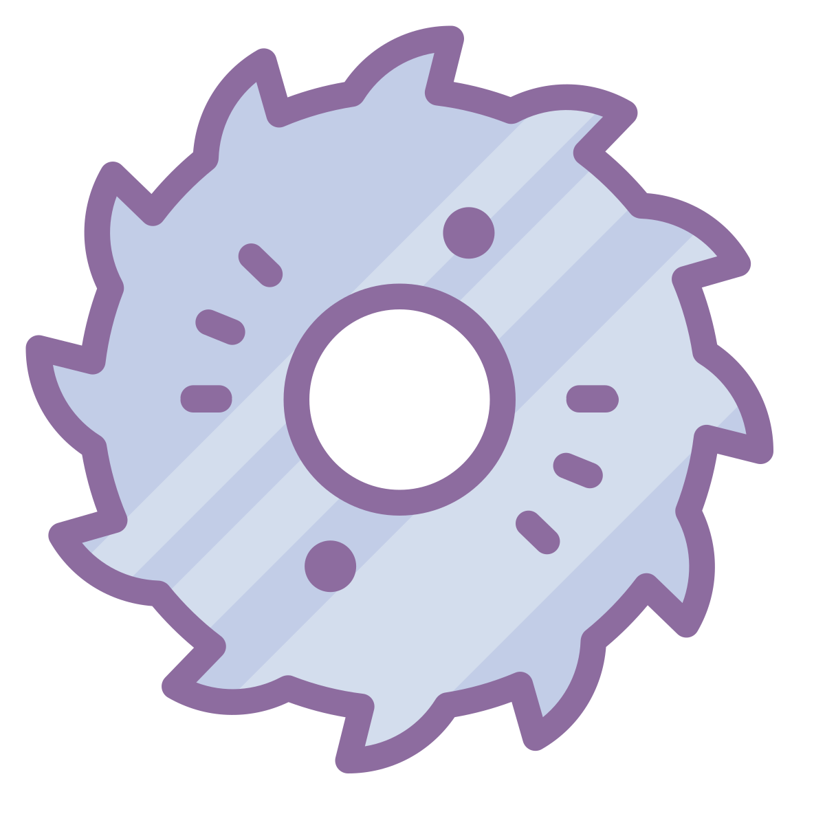 cute color style saw blade icon