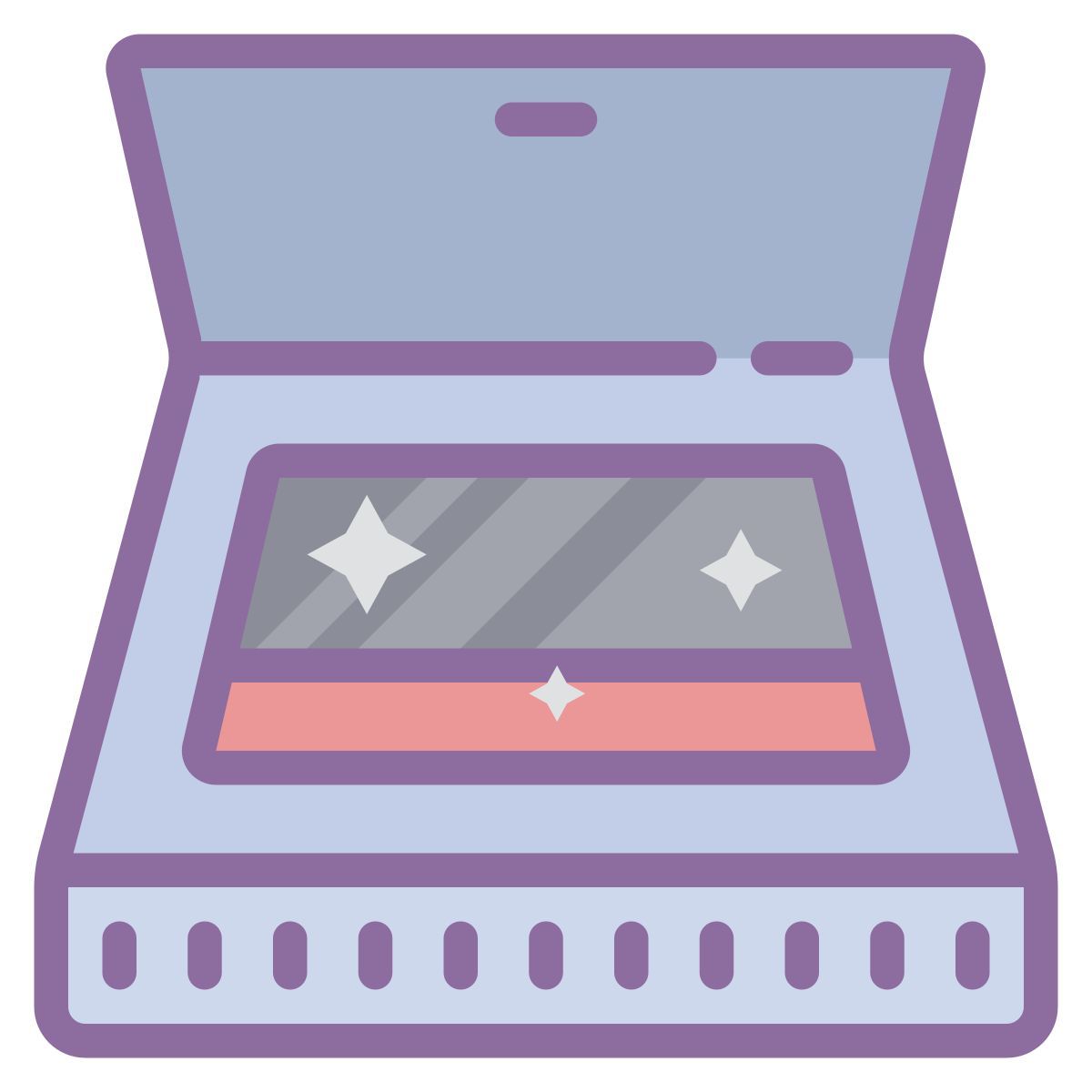 cute color style scanner icon