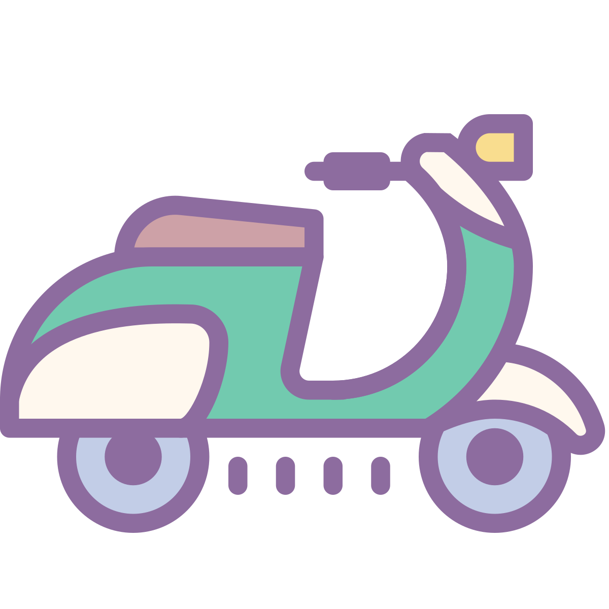 cute color style scooter  v2 icon