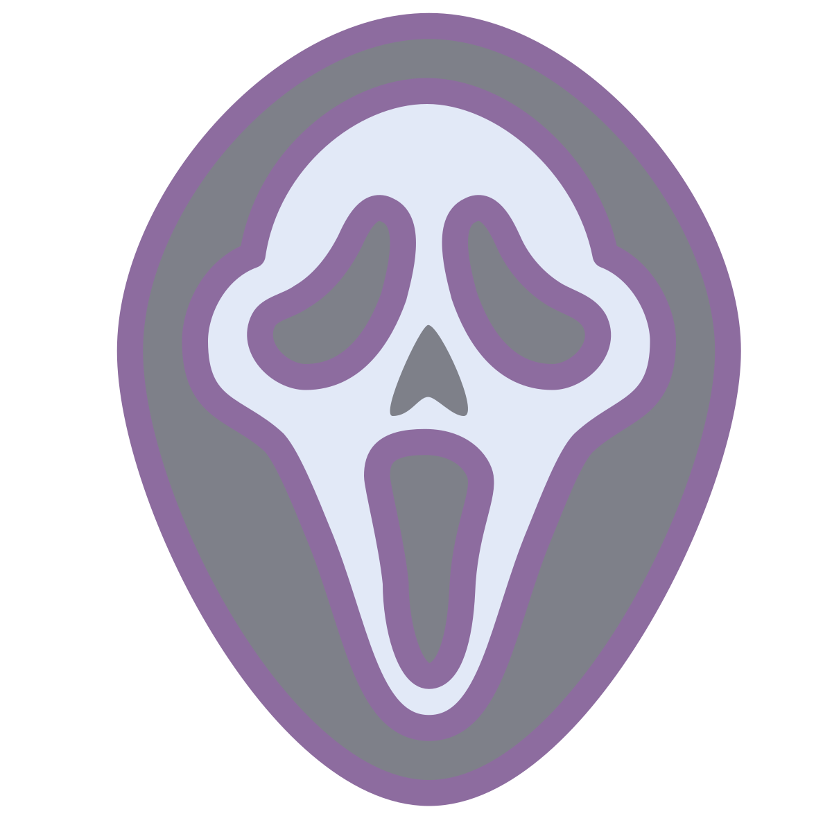 cute color style scream  v2 icon